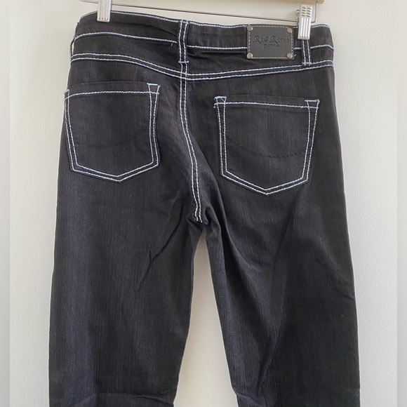 Red Rivet Black Bootified Stretch Pull On “Jean” Leggings Size M New With Tag - Picture 8 of 10